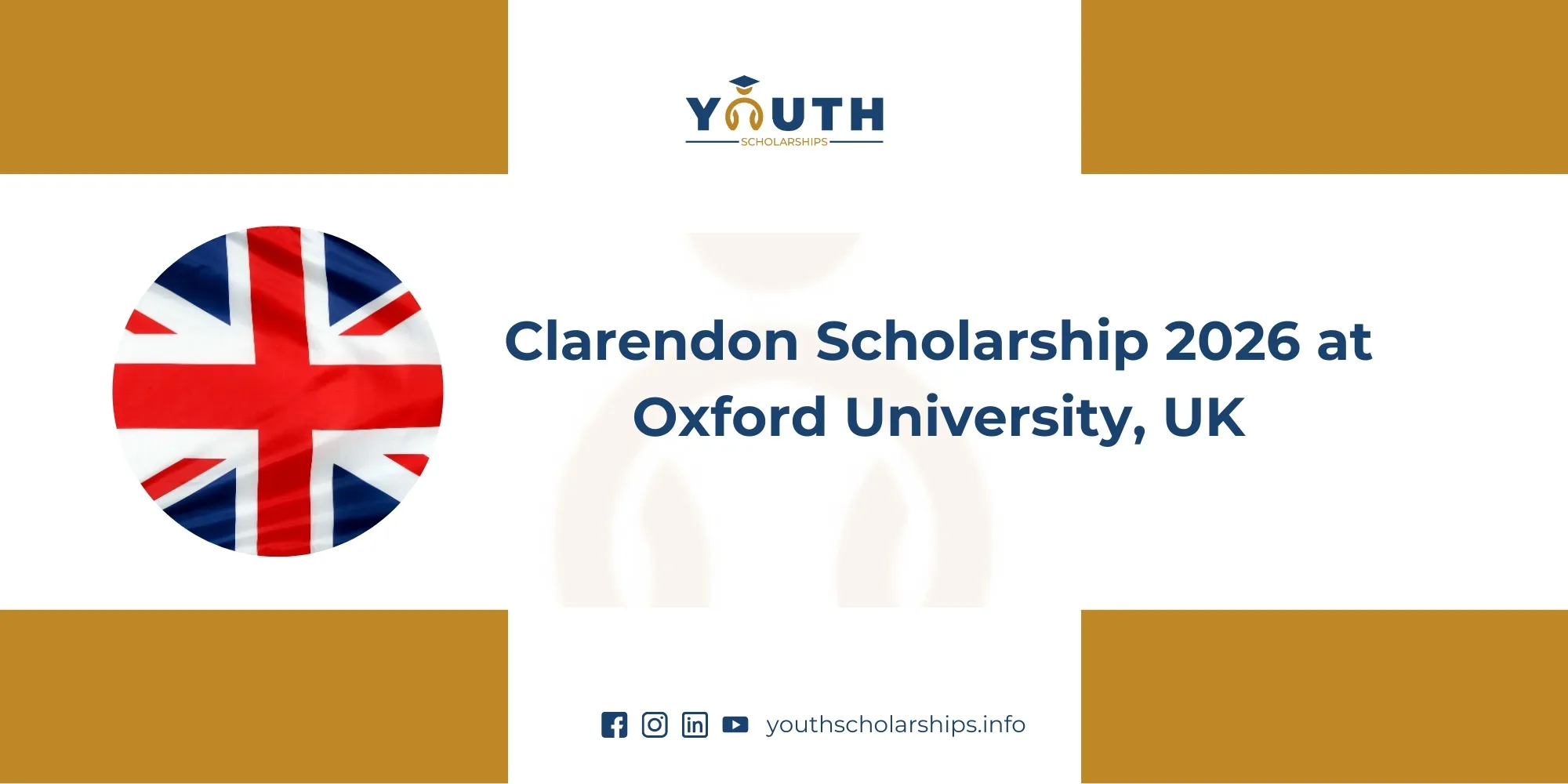 Clarendon Scholarship 2026 at Oxford University, UK