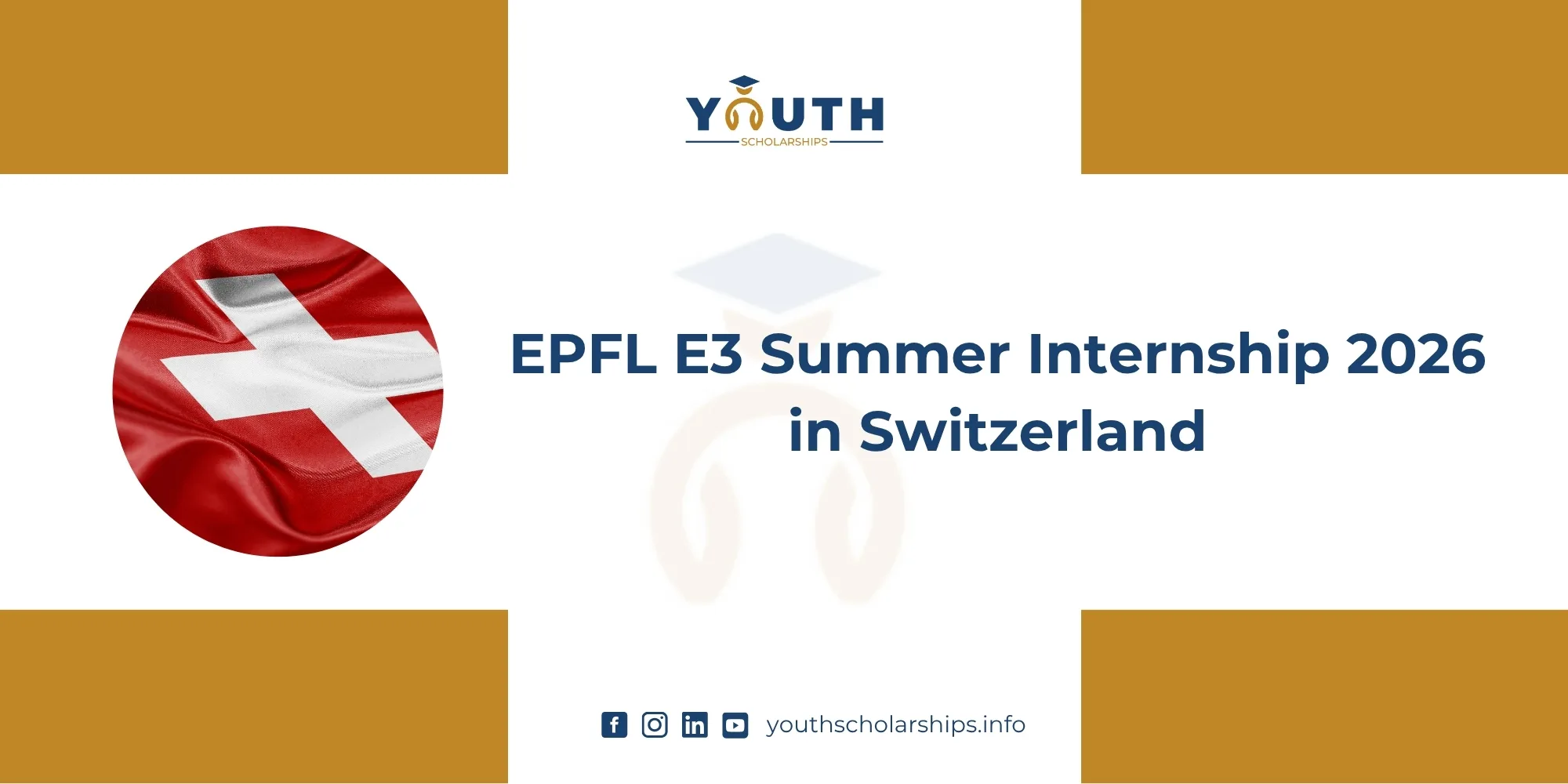 EPFL E3 Summer Internship 2026 in Switzerland