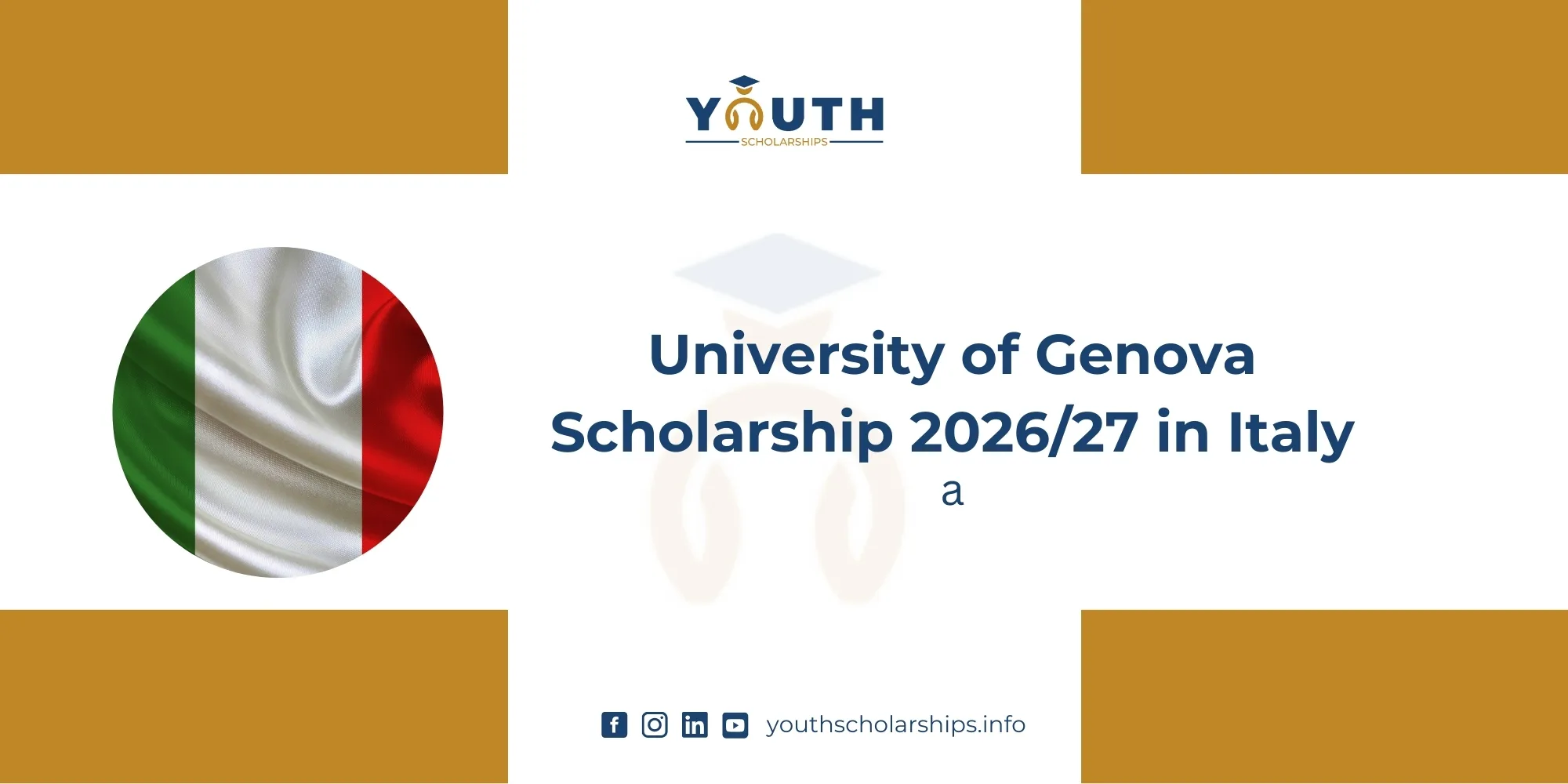 University of Genova Scholarship 2026/27 in Italy