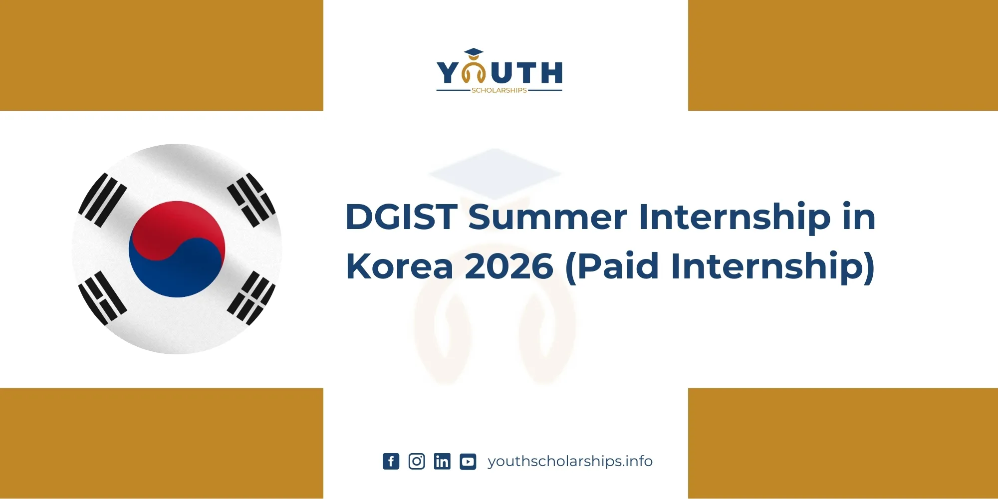 DGIST Summer Internship in Korea 2026 (Paid Internship)