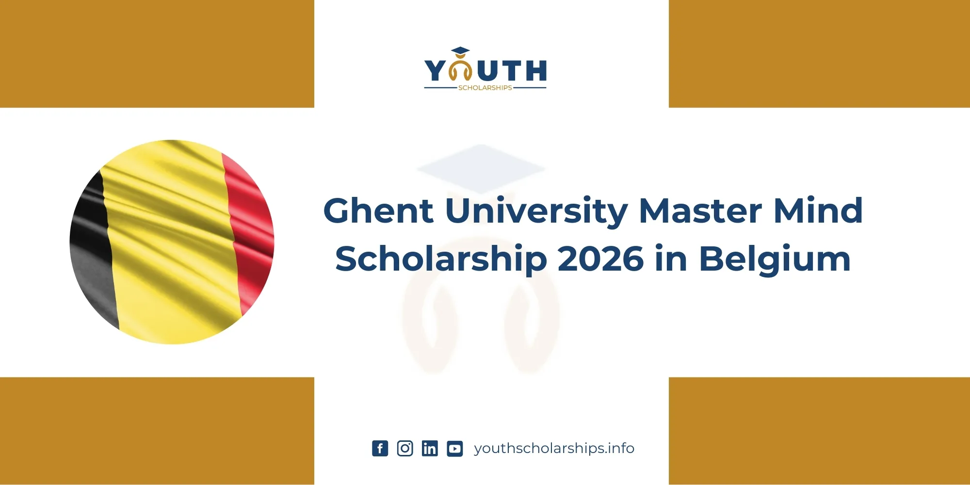 Ghent University Master Mind Scholarship 2026 in Belgium