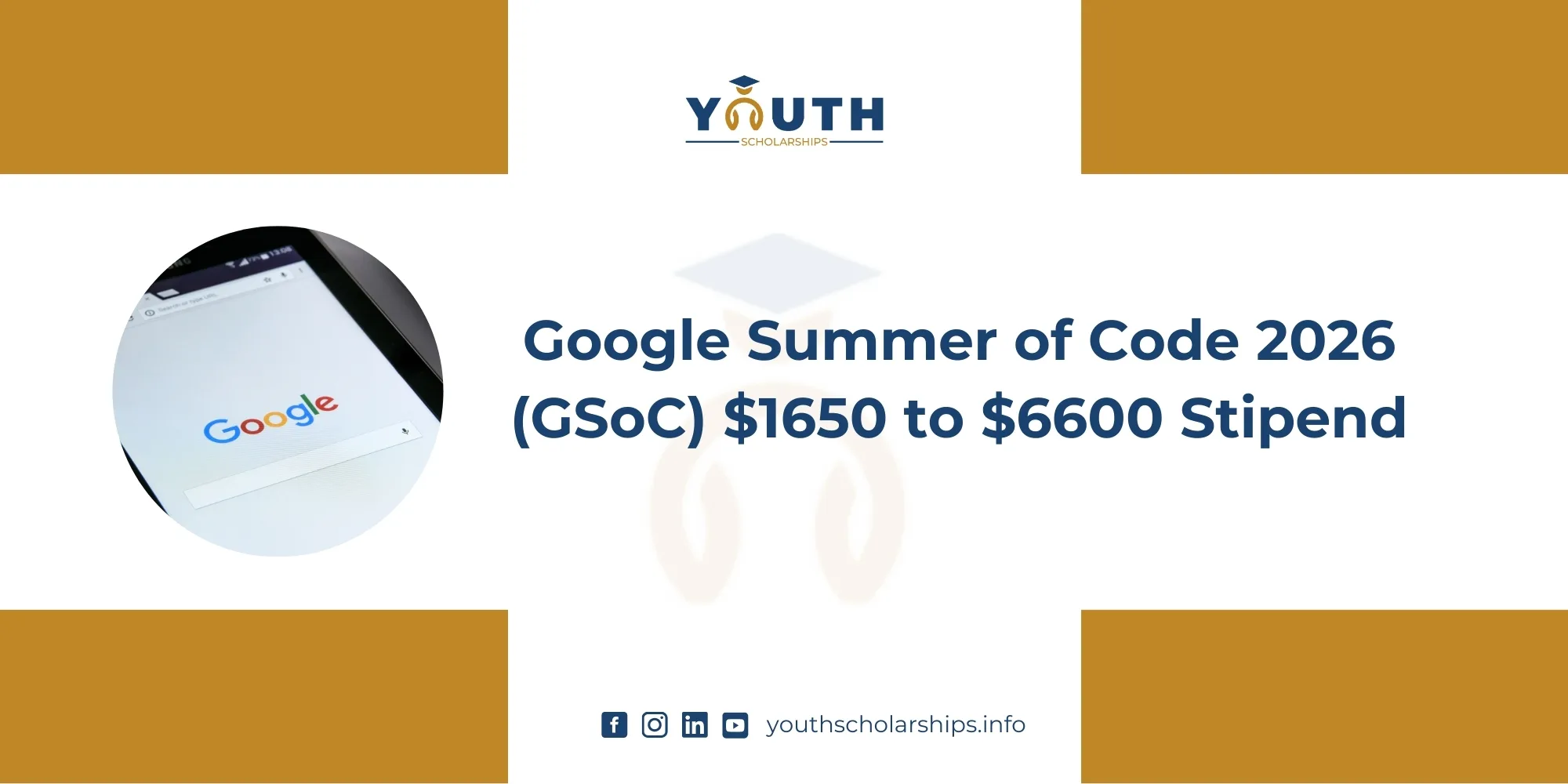 Google Summer of Code 2026 (GSoC) $1650 to $6600 Stipend
