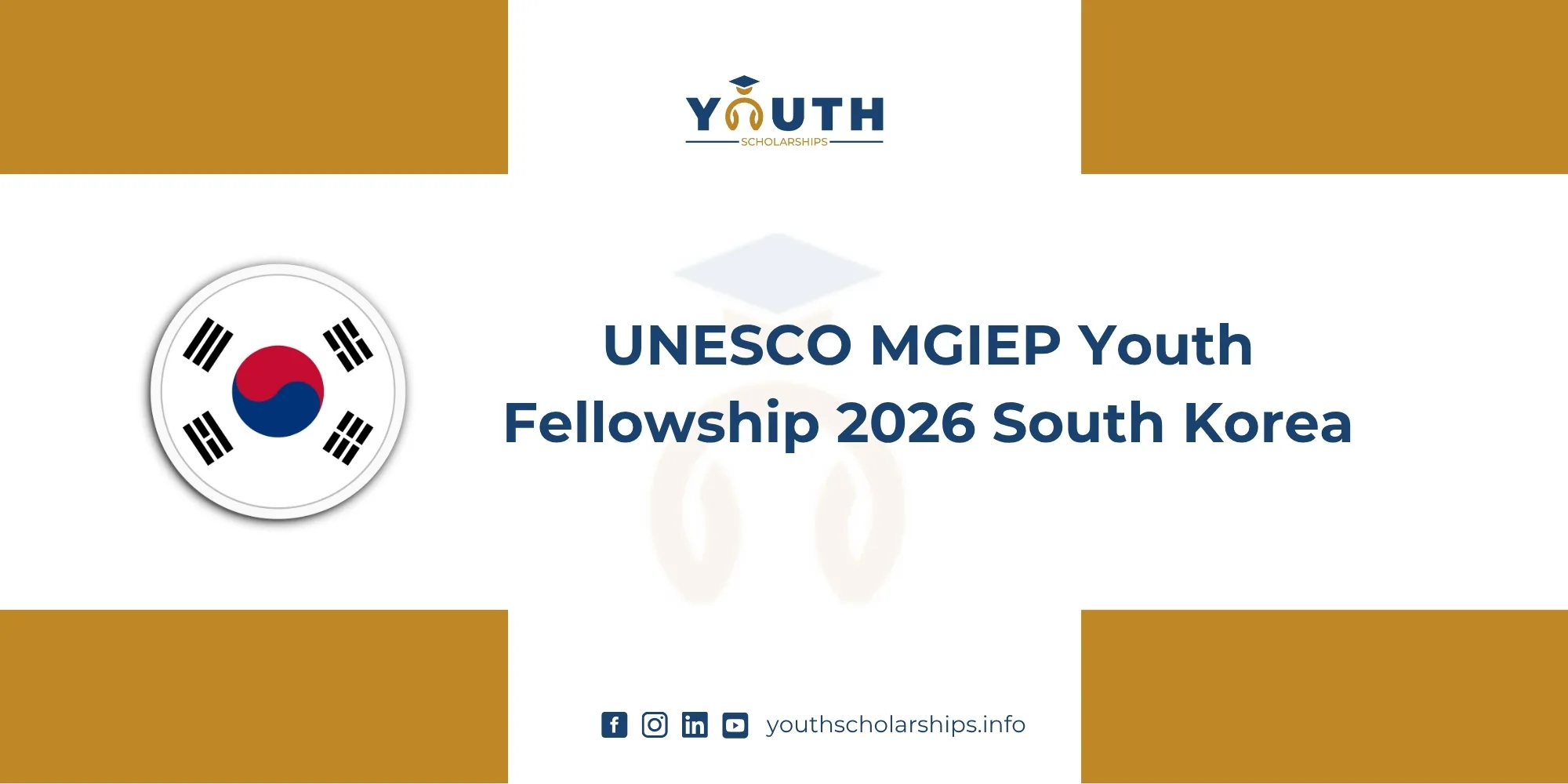 UNESCO MGIEP Youth Fellowship 2026 in South Korea | Fully Funded