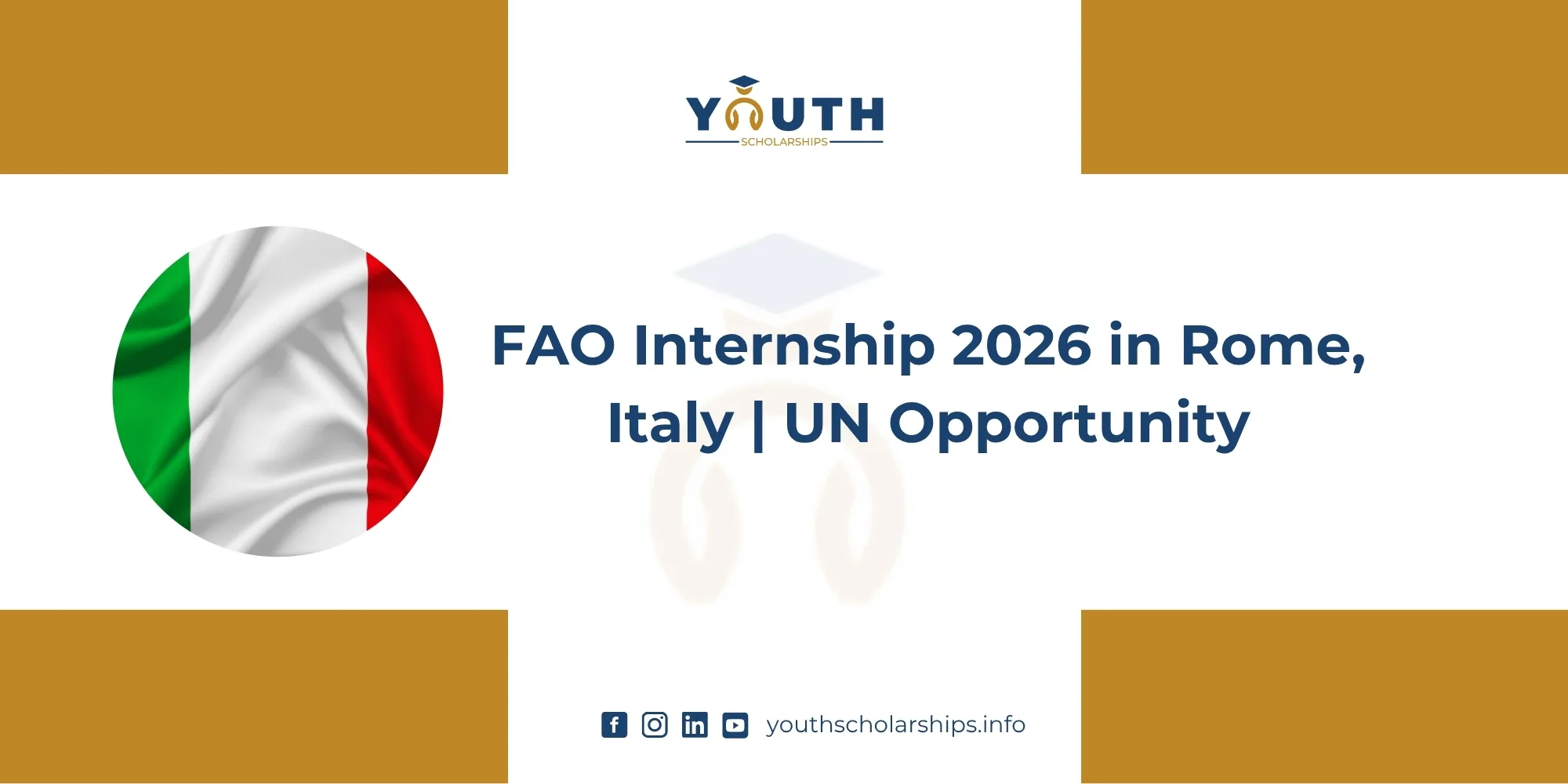 FAO Internship 2026 in Rome, Italy | UN Opportunity