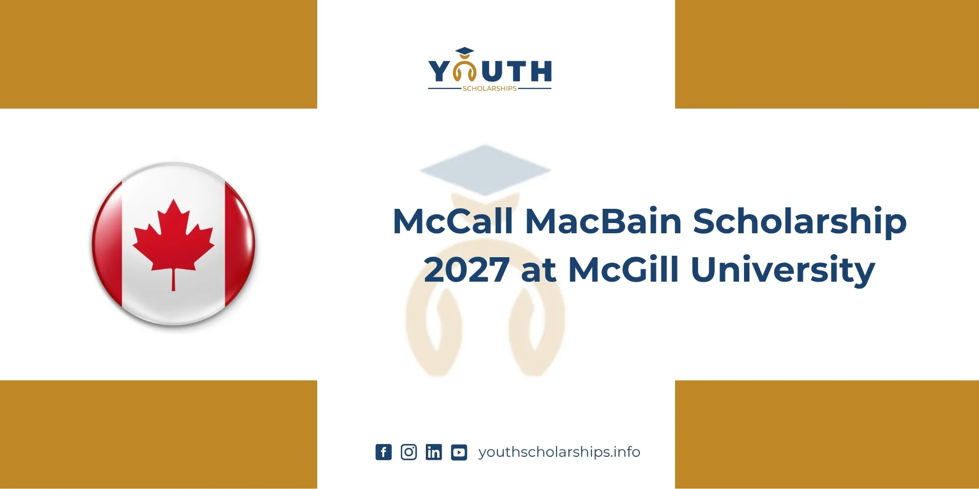 McCall MacBain Scholarship 2027 at McGill University