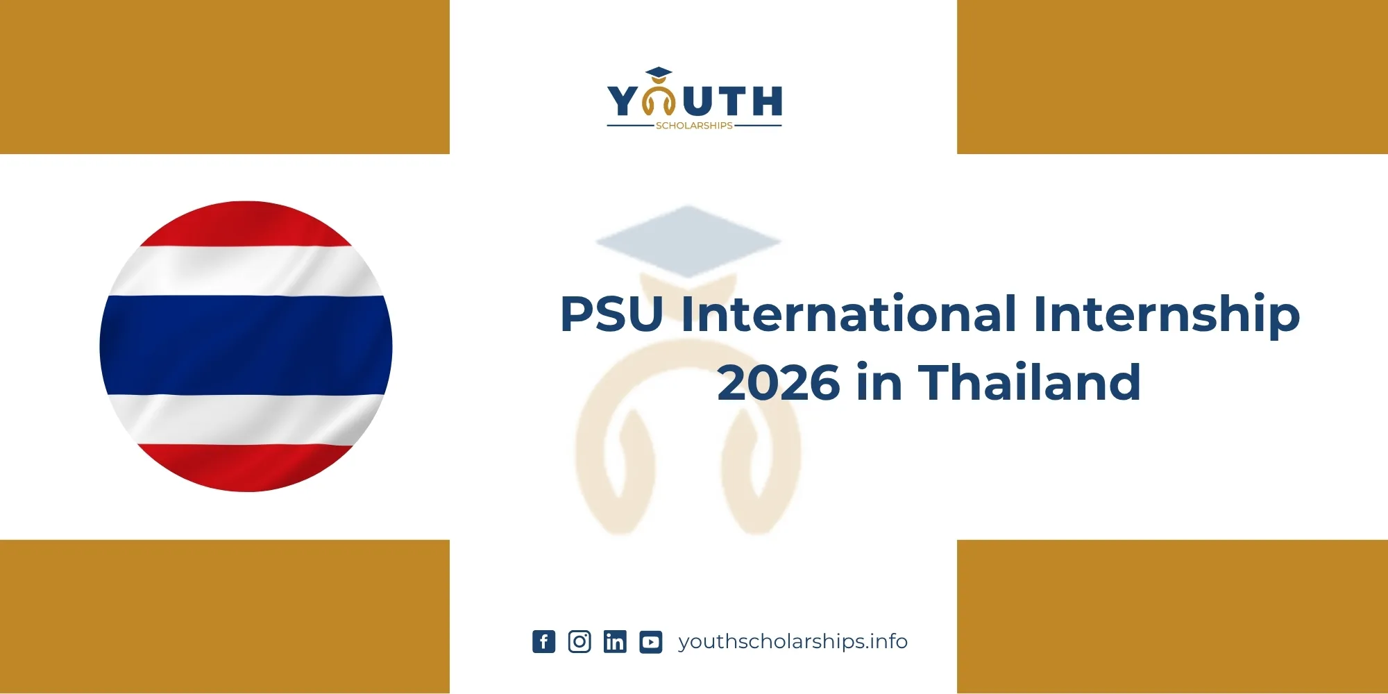 PSU International Internship 2026 in Thailand 